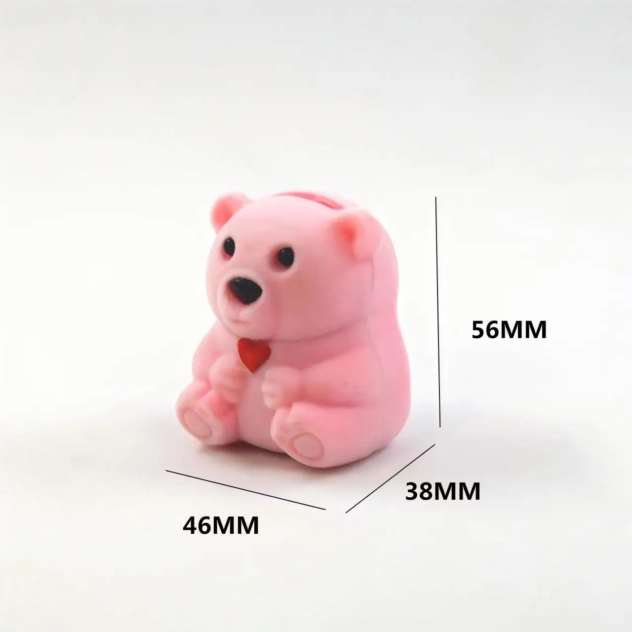 Cartoon Plush Bear Ring Pendant Earnail Jewelry Box Cute Plastic Activity Core Removable Wedding Mother's Day Party Supplies
