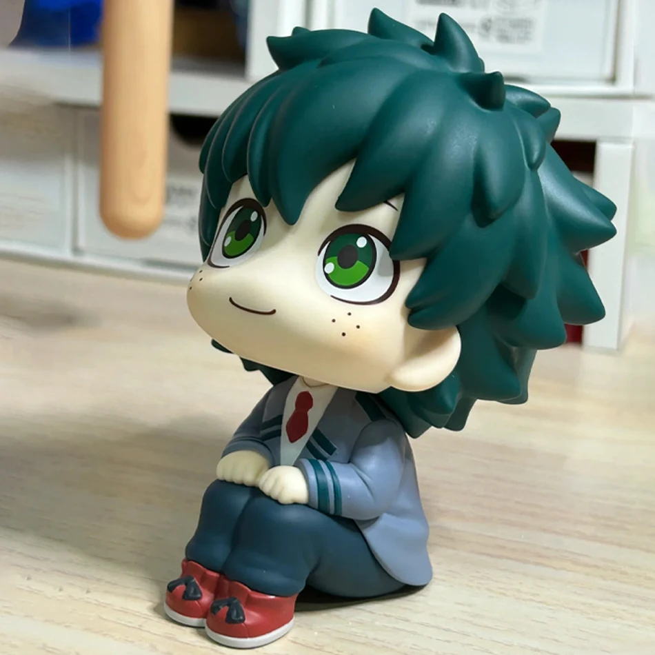10cm boku no hero academy anime figure midoriya izuku action figure bakugo katsuki/todoroki shoto statuette pvc collection toys image 3