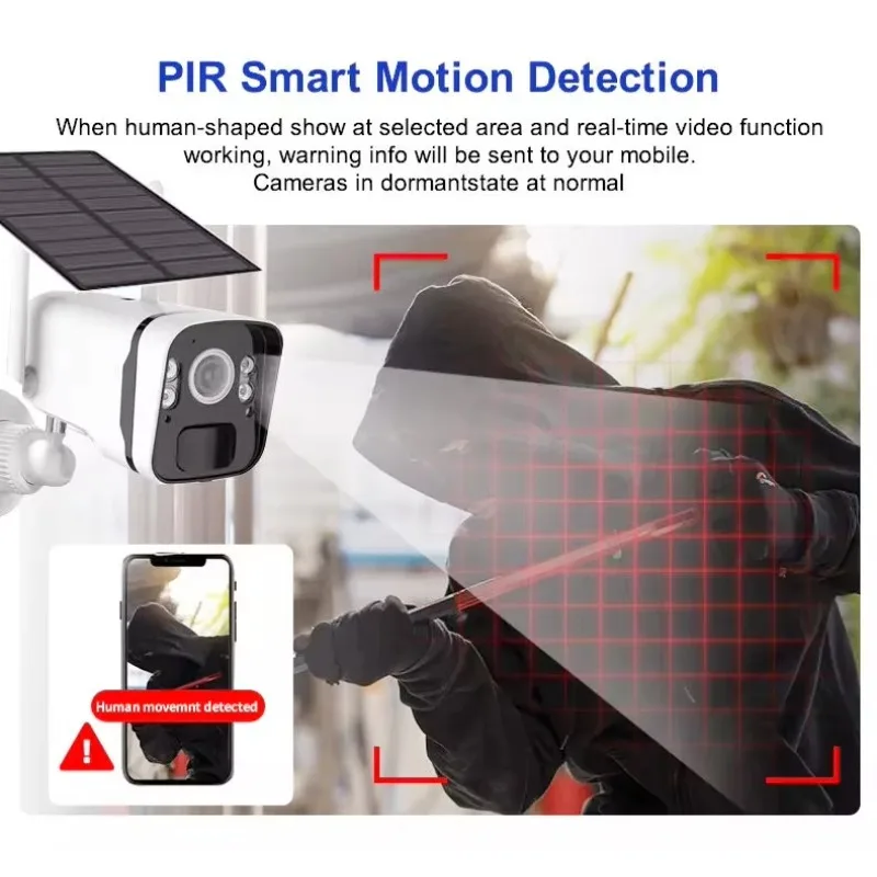 New 4channels Home Smart Cctv Outdoor Outdoor Wireless Security Two Way Audio Battery Ip System Wifi Wireless Camera Ip Solar