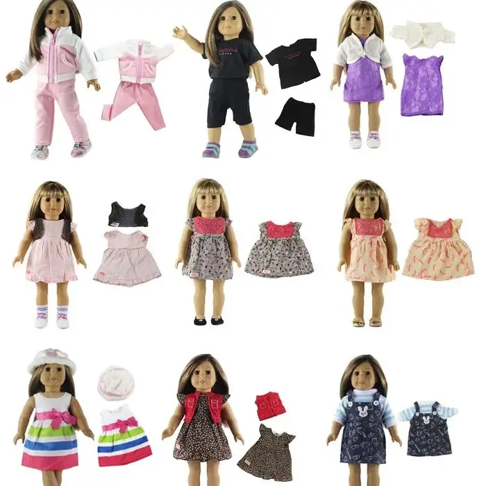 

1 Set Beautiful Casual Wear Doll Clothes for 18 inch American Doll Many Style for Choice A90