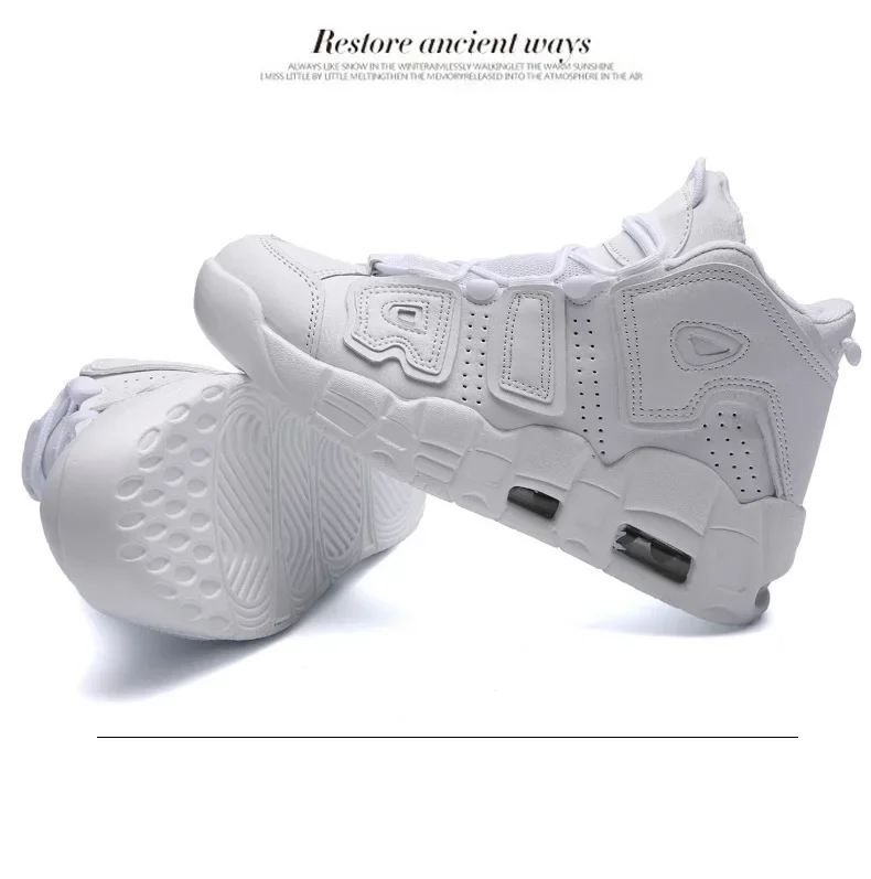 2024 Men High Top Air Cushion Running Shoes Tennis Feminnino Lace-Up Male Student Light Breathable Sneakers Plus Size 36-45