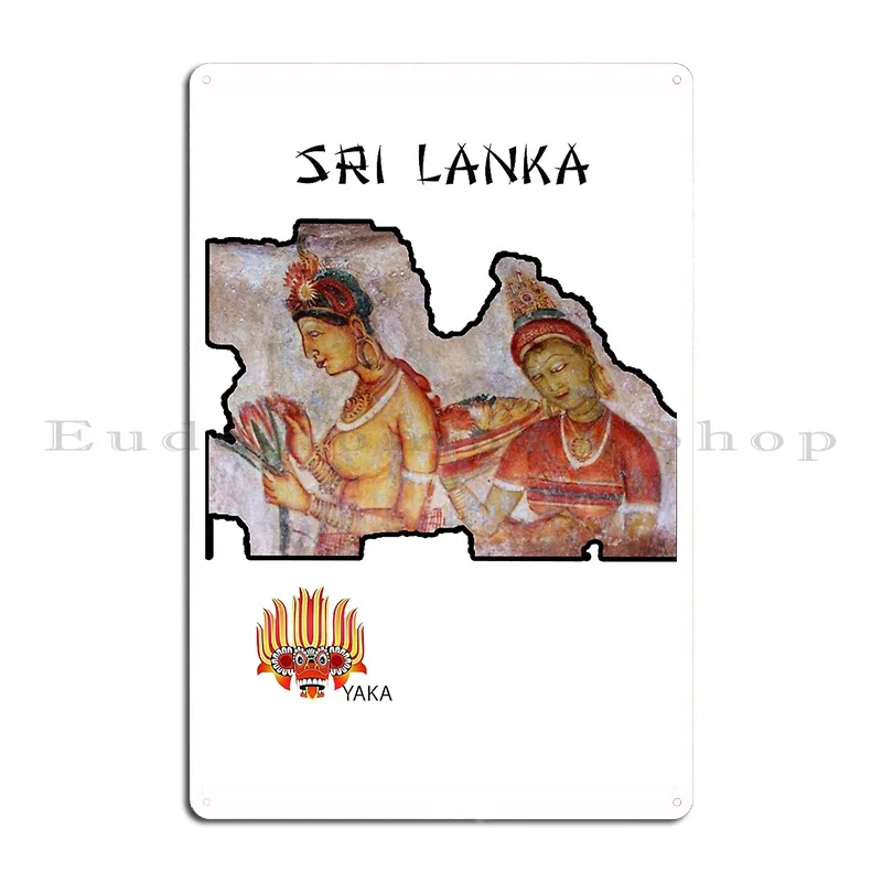 Sigiriya Art Sri Lanka Metal Plaque Cinema Pub Custom Customized Club Tin Sign Poster