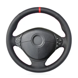 Black PU Artificial Leather car Steering Wheel Cover for BMW M Sport E36 1996-2000 E39 1995-2001 Z3 M E36/7 E36/8 1998-2002