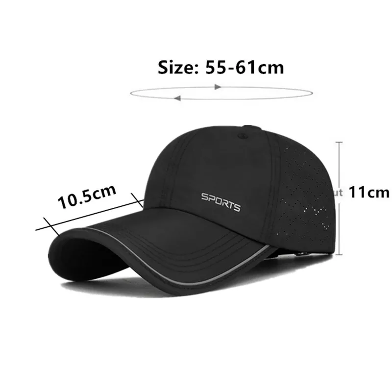 2025 New Summer Ultra Thin Breathable Baseball Mesh Caps For Men And Women Extended Brim Travel Camping Fishing Hat Party Hats