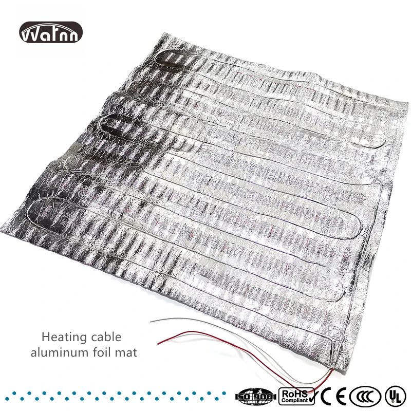 Backfill free floor heating heating cable aluminum foil mat dry laying electric heating electric household