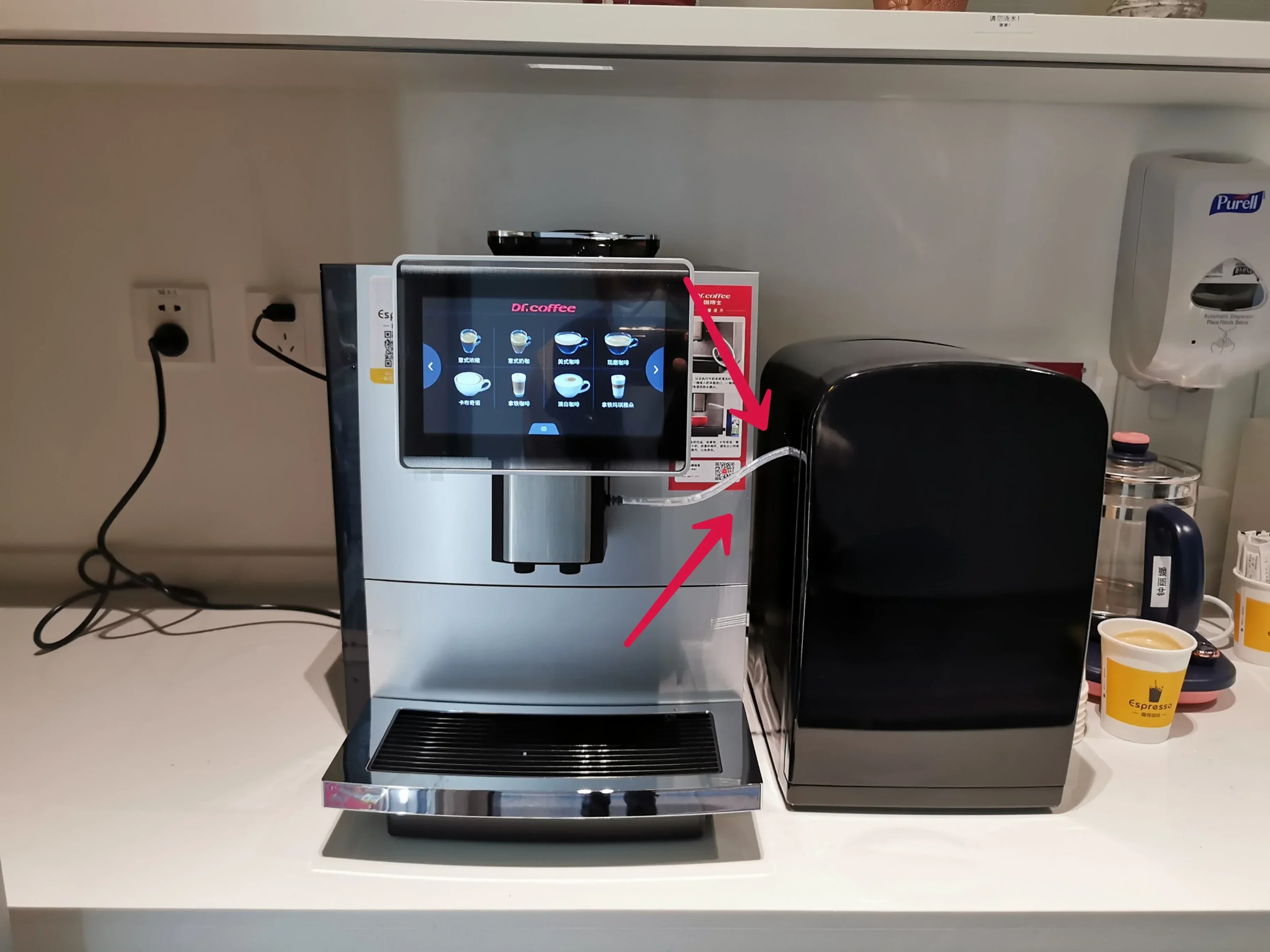 Coffee f11/f10 tubo de leite palha de leite com cabeça preta máquina de café tubo de leite acessórios originais 1 peça