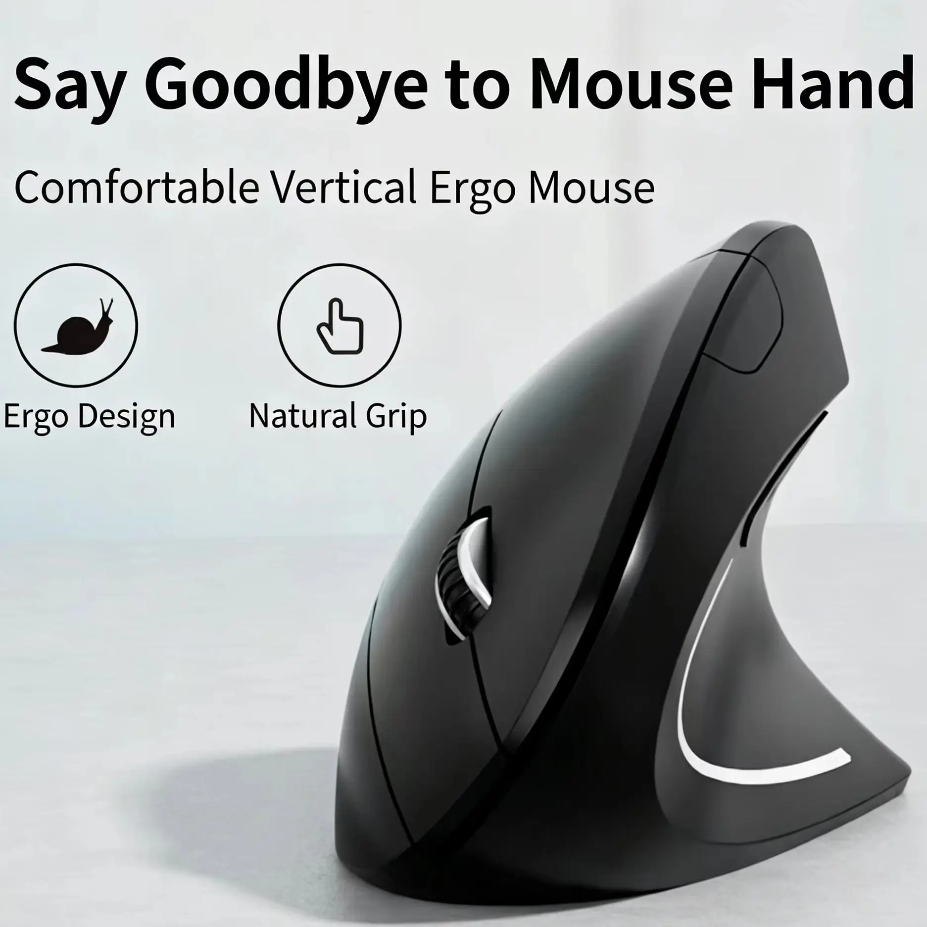 2.4GHz Wireless Vertical Ergonomic Design Optical Mouse 6-Buttons DPI Adjustable Office Slient Mouse For  PC Computer Laptop
