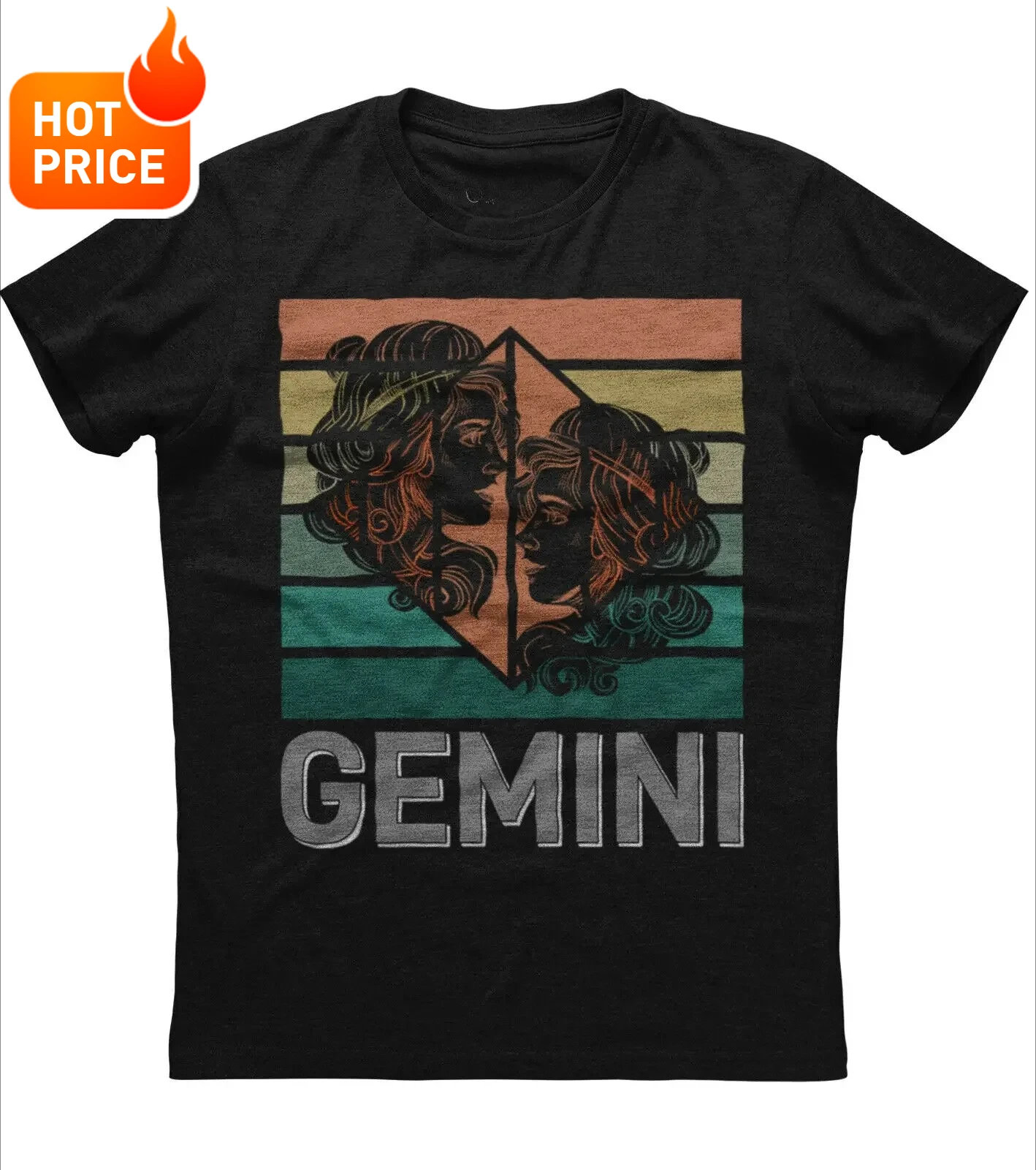 

Vintage Design Gemini Zodiac Sign Birthday Gift T-Shirt 100% Cotton O-Neck Short Sleeve Summer Casual Mens T-shirt Streetwear