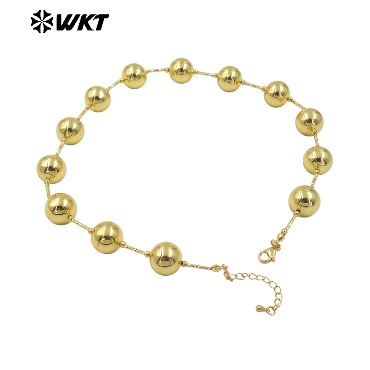 WT-JFN08 WKT New Special Design With 18k Gold Round Beads For Girls Evening Dress Jewelry Necklace Accessories