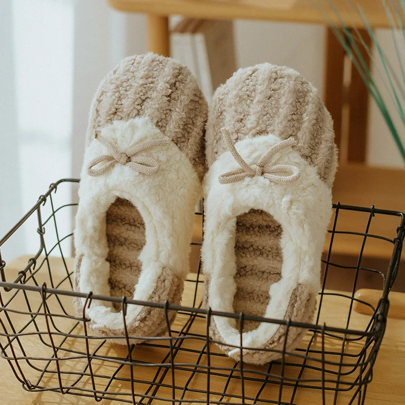 Neue Fell Hausschuhe Für Frauen Männer Winter Pelzigen Mode Warme Knöchel Plüsch Gemütliche Rutschen Für Home Indoor Weiche Sohle Baumwolle Schuhe