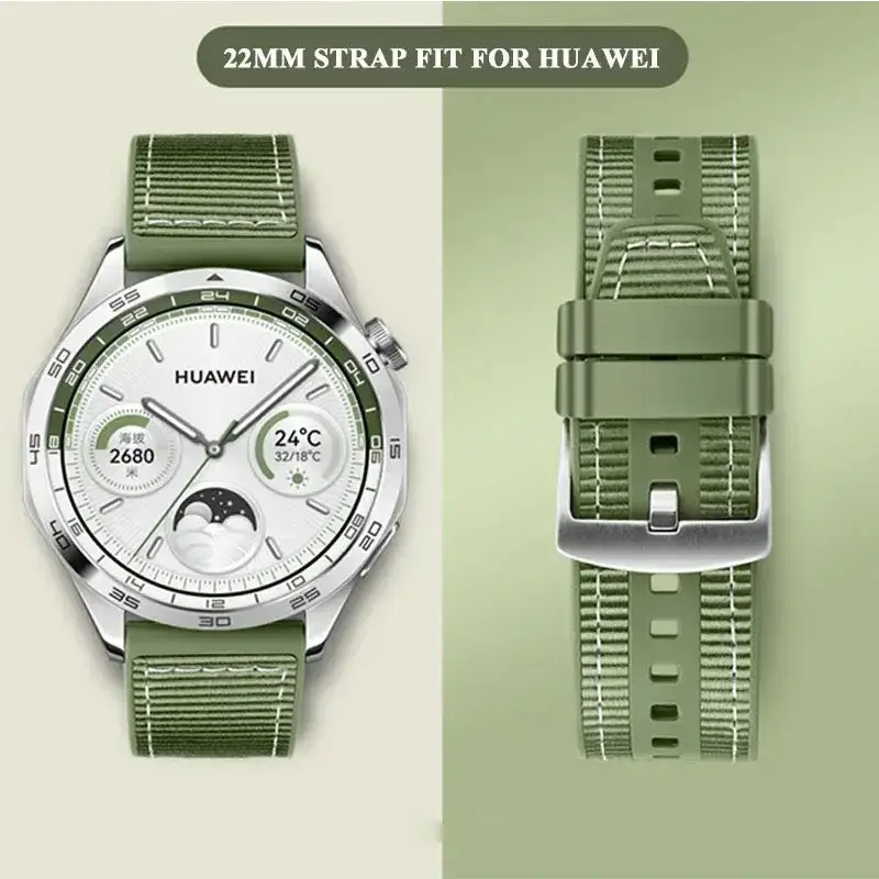 سيليكون منسوج لساعة هاوي ، سوار ساعة ذكية ، GT4 ، 3 ، 4 ، 3 برو ، GT Runner ، إكسسوارات حزام ، 46 ، 22 ks