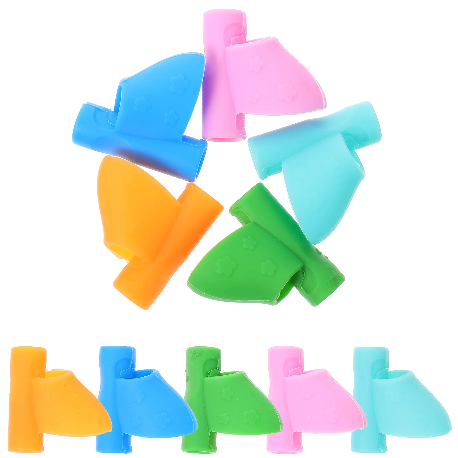 

10 pcs Writing Training Devices Preschool Grips Silica Gel Holder Correct Posture Children Pencil Ergonomic Practical Use Desk