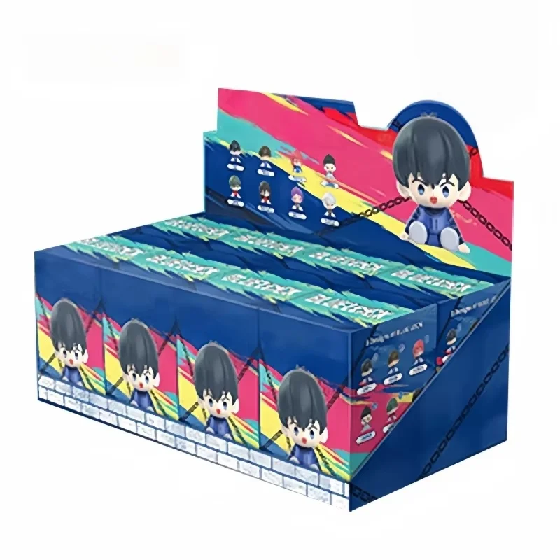 

В наличии, натуральная синяя серия «Запретная зона», фигурка сидения, слепая коробка, модная мини-милая коллекция украшений для рабочего стола, игрушки, подарки