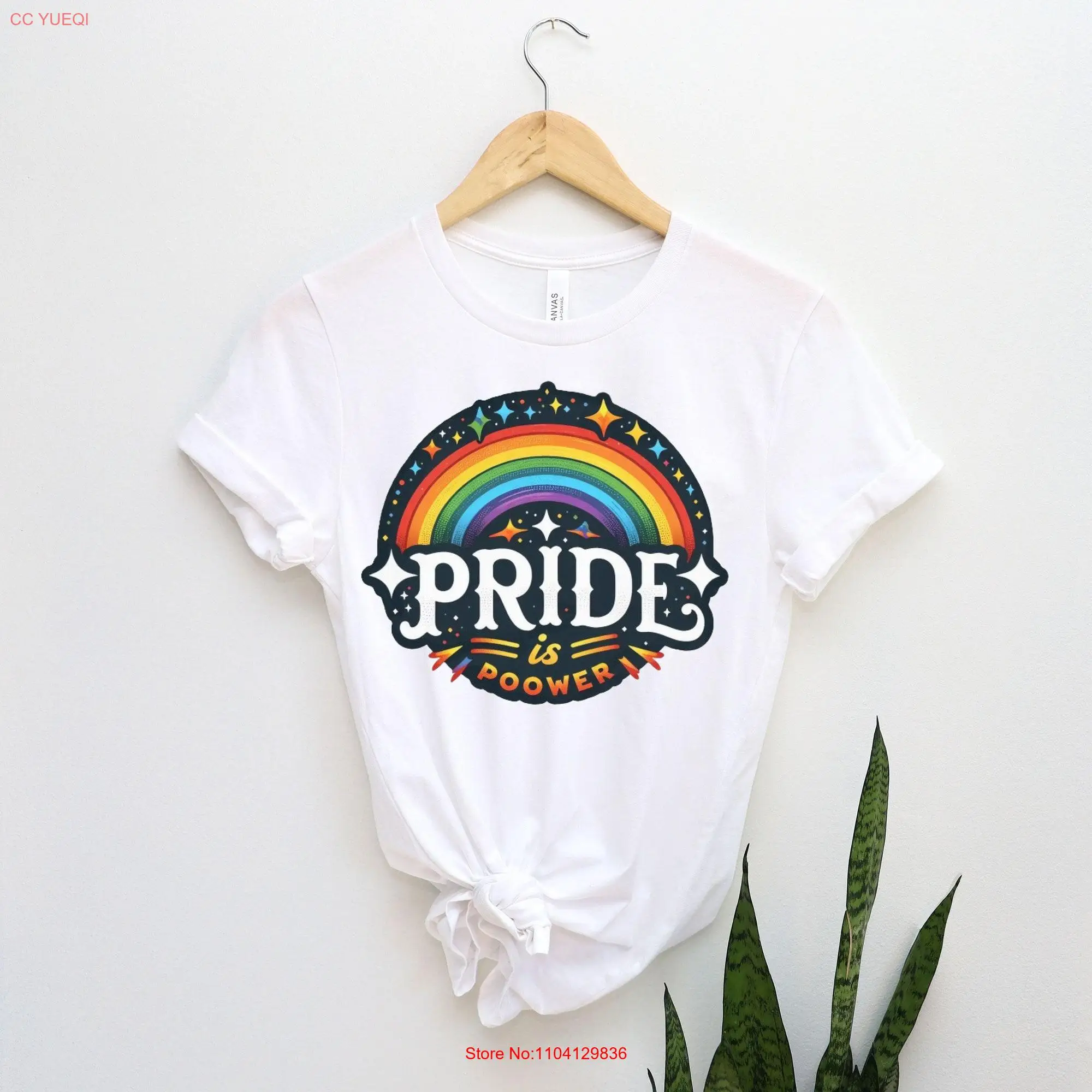 

Радужная футболка Pride Is Power для пары Queer, пары ЛГБТ, для самовыражения, для геев, лесбиянок, с длинным или коротким рукавом