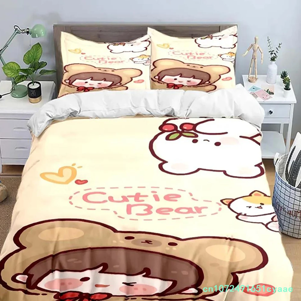 Exquisite Cartoon B-bubu Anime Digital Printing Bedding Set Duvet Cover Comforter Bed Youth Kids Girl Boys Gift Home Textiles