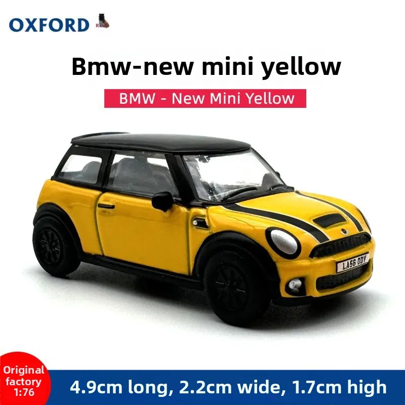 Diecast OXFORD 1:76 Scale BMW New Mini Cooper Old-fashioned Classic Alloy Car Model Collectible Toy Souvenir Display Ornament
