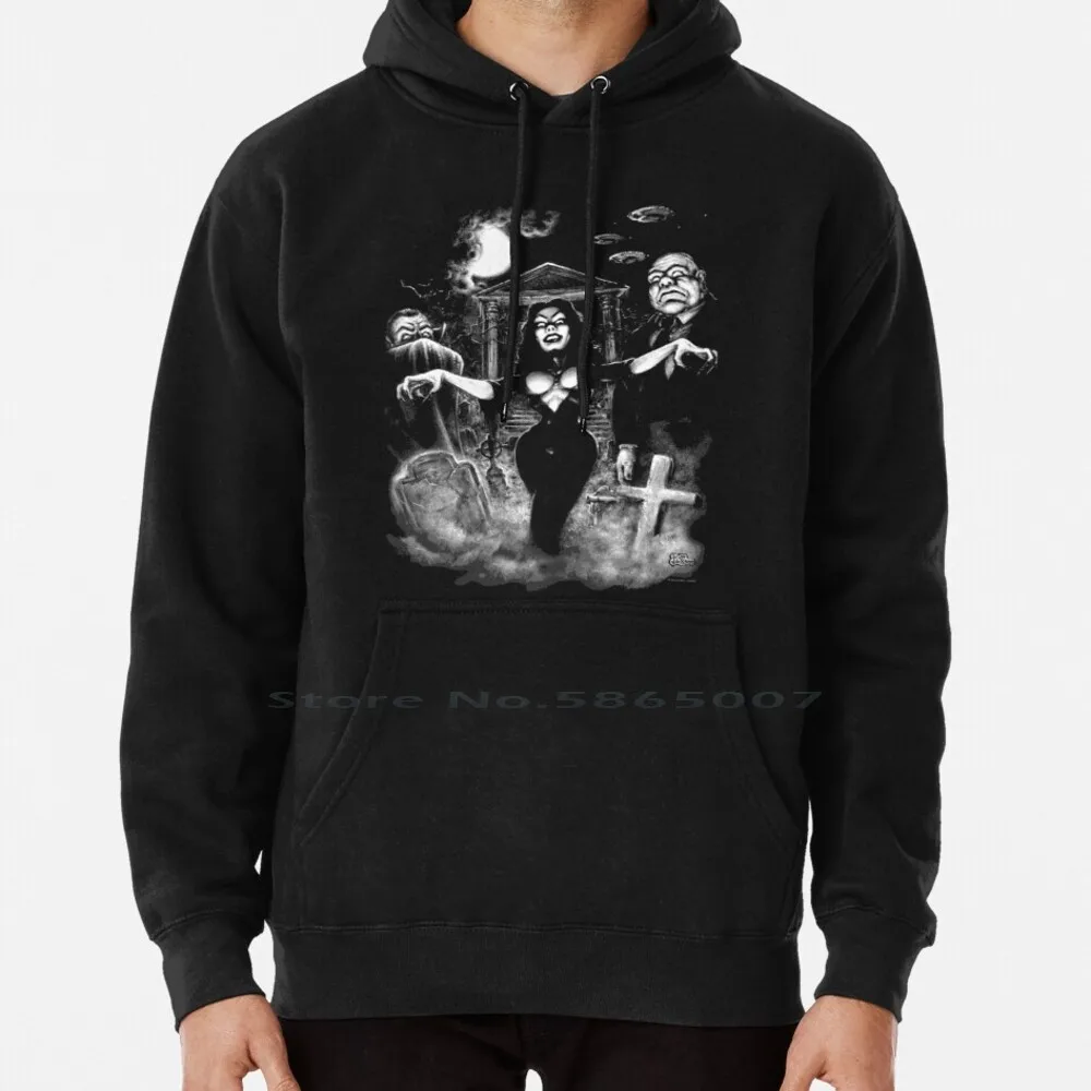 

Vampira Plan 9 Zombies Hoodie Sweater 6xl Cotton Ghoul Draculas Daughter Vampire Girl Outer Space Succubus Vampire Woman