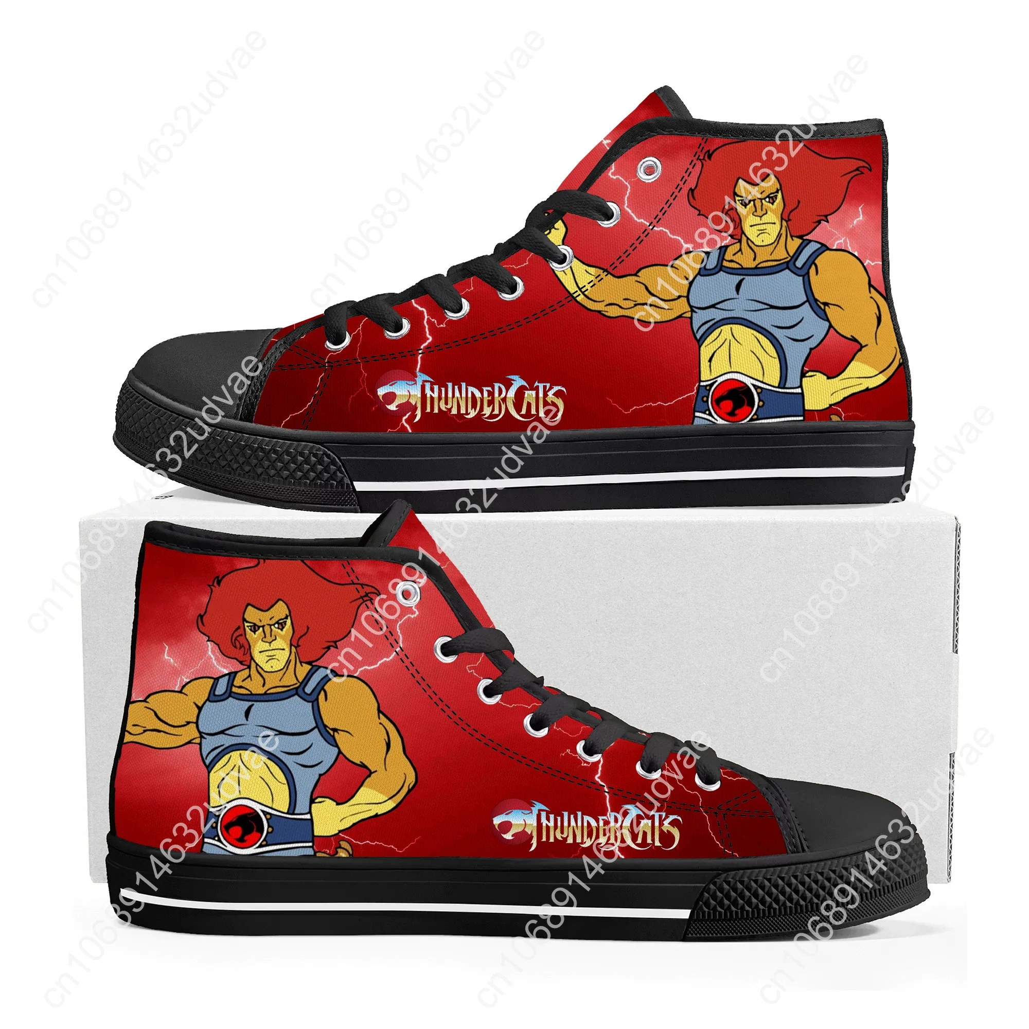 Thundercats Anime Cartoon High Top Sneakers Mens Womens Teenager High Quality Canvas Sneaker Casual Couple Shoes Custom Shoe