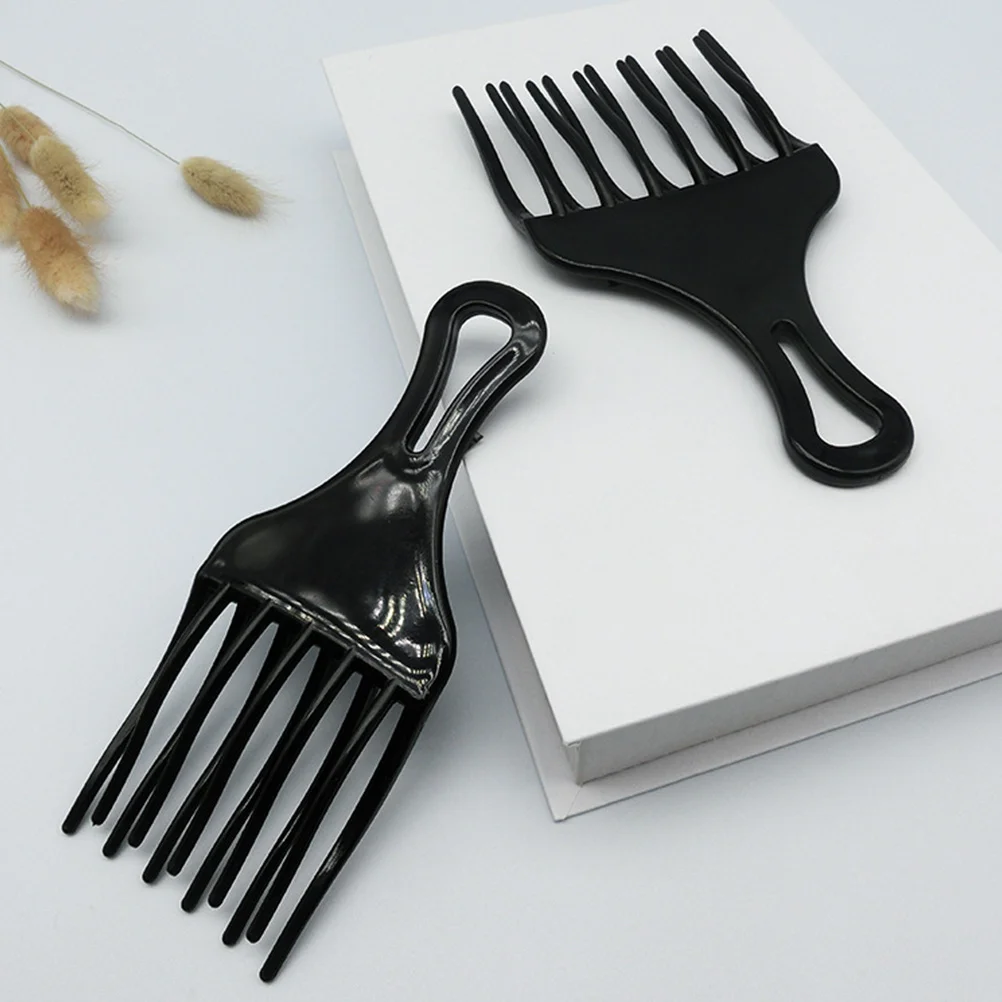 4 قطعة مشط واسع الأسنان الأفرو اختيار ل مجعد وفك تشابك الشعر رفع أداة البلاستيك اختيار الشعر مشط للرجال النساء الفتيات الفتيان