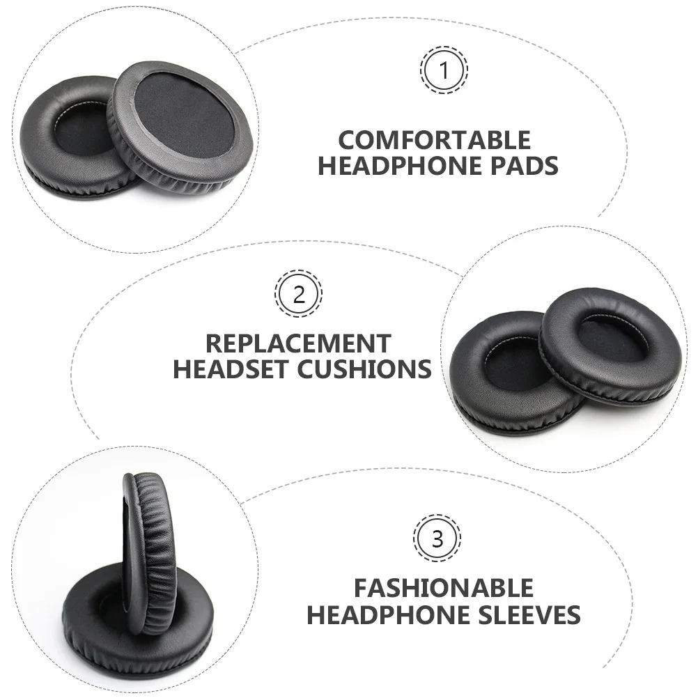 

1Pair Soft Headphone Sponge Pads Replacement Cushions for Noise Reduction High Durability Comfort Fit Ideal for Daily Music