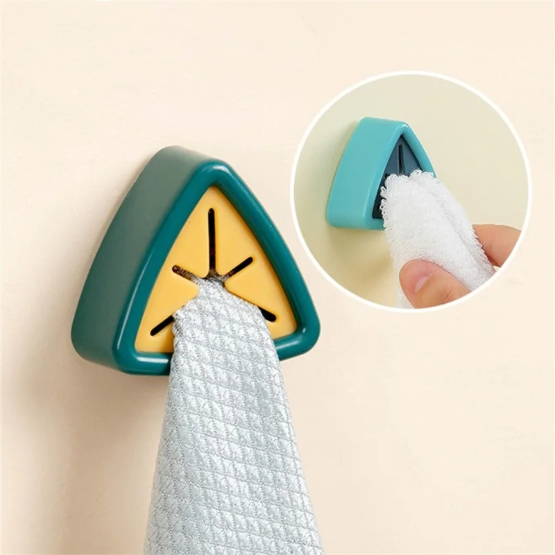 3/6pcs Towel Storage Racks Hanger Adhesive Rag Dishcloth Holder Kitchen Rag Cleaning Tools Hook Rack Towels Storage Clip Gadgets