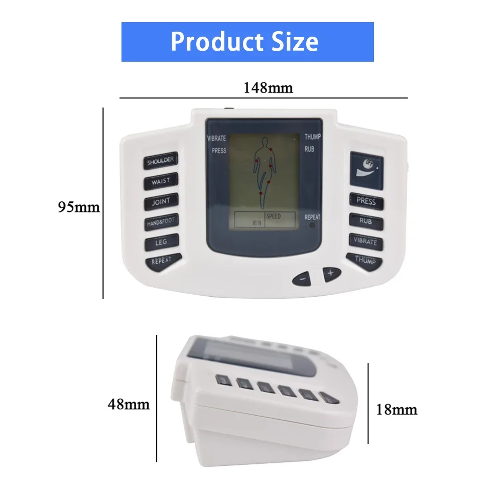 Electrical EMS Tens Massage 10 Level 16 Pads Pulse Acupuncture Muscle Stimulator Physiotherapy Machine Body Relax Health Care