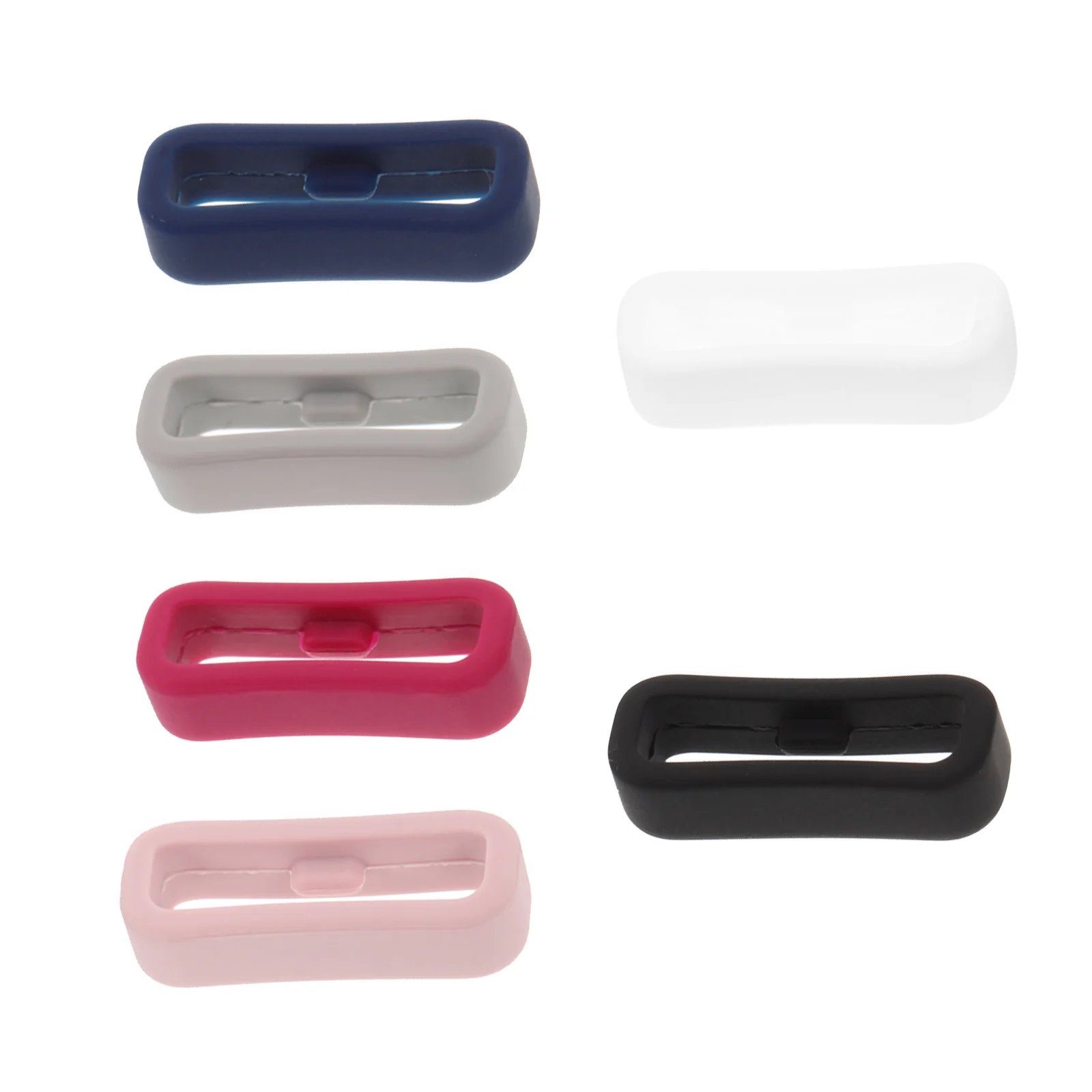 6 قطع من حلقات تثبيت حزام الساعة من السيليكون، حزام آمن، حلقة حارس مرنة لتتبع اللياقة البدنية للساعة الذكية