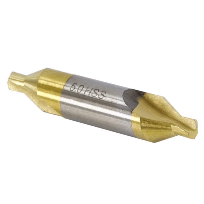Juego de A1-A6mm de taladro central para procesamiento de metal, brocas de torno CNC, posicionamiento de chaflán, estaño y revestimiento nitridado,