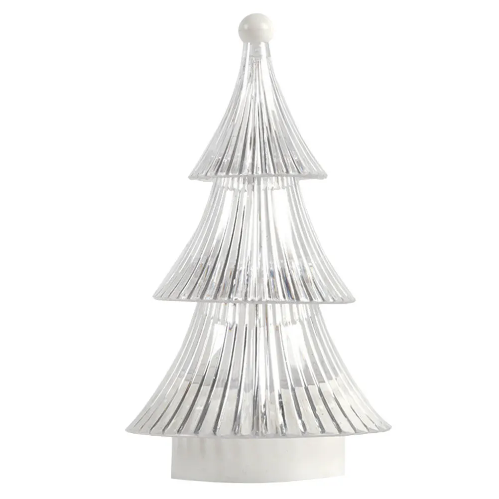 

Small Mini Christmas Tree Night Light Luminous Desktop Table Lamp Decorative Plastic Xmas Ornament Christmas Tree Lamp