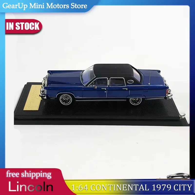Desconto: Novo Modelo de Carro de Luxo em Miniatura 1:64 Lincoln Continental Sunstar 1979, de Liga Estática, Simulação de Sedan