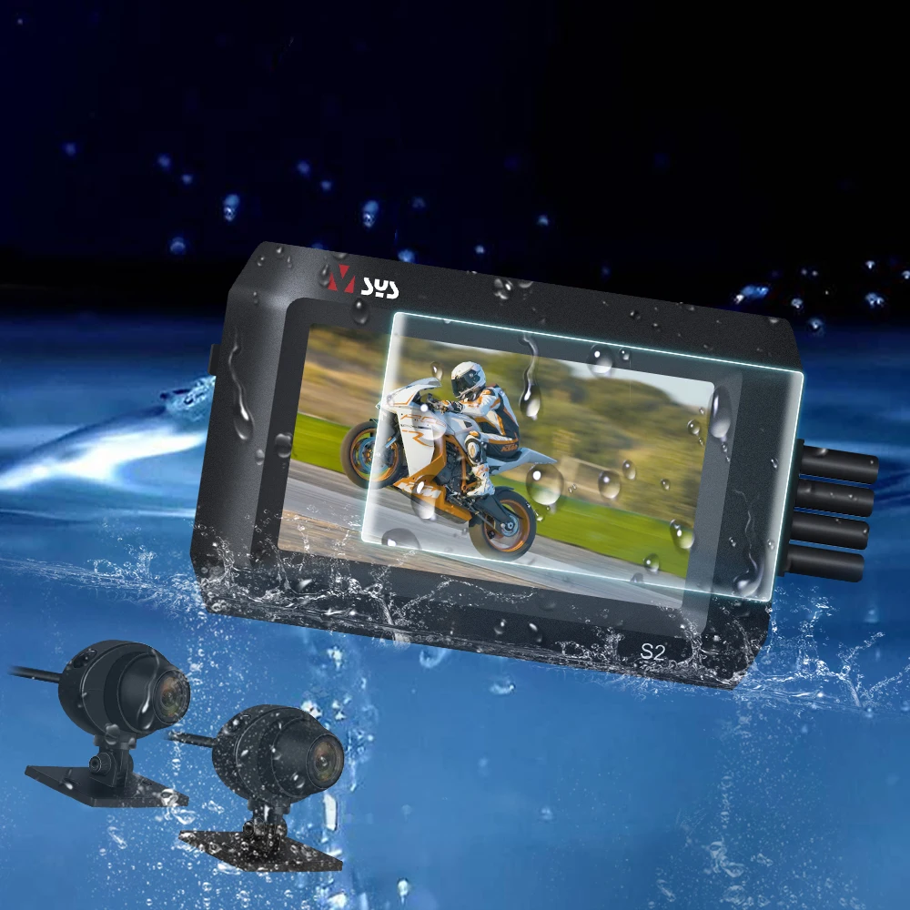 

S2F 2-Channel 1080P Waterproof GPS Motorcycle Dashcam Support Smart Power Module