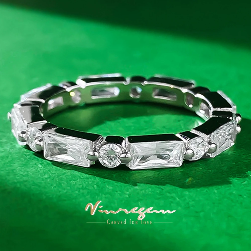 

Vinregem Lab Sapphire Gemstone Ring For Women Simple Fashion 100% 925 Sterling Silver Wedding Band Fine Jewelry Gifts Wholesale