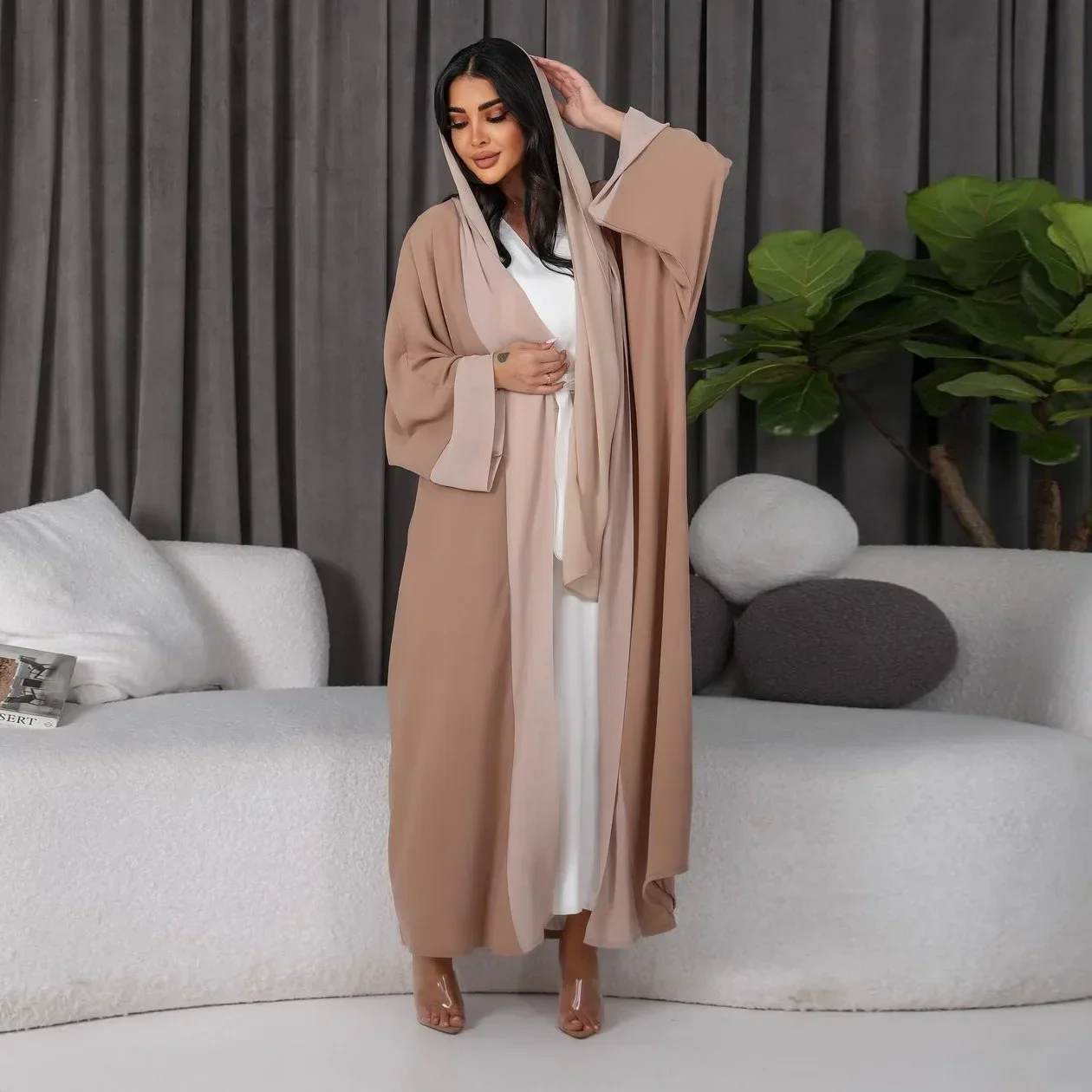 Gulf Abayas for Women Dubai 2024 Muslim Kimono Abaya Islamic Modest Clothing Jumpsuit Turkey Hijabi Outfit Kaftan Robe Ramadan