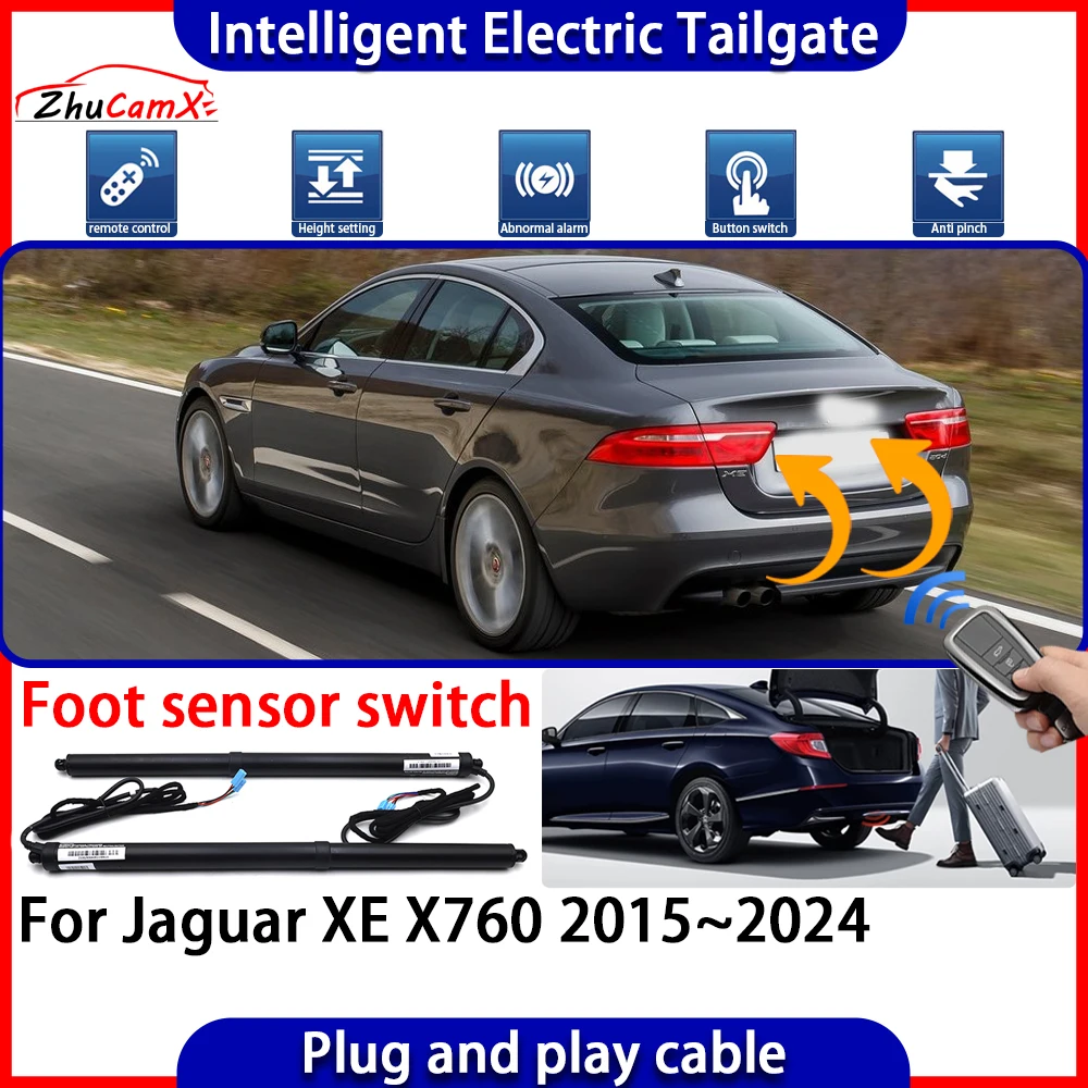 ZhuCamX Car Automatic Lifting kit Opening Trunk Intelligent Electric Tail Gate Lift Tailgate for Jaguar XE X760 2015~2024