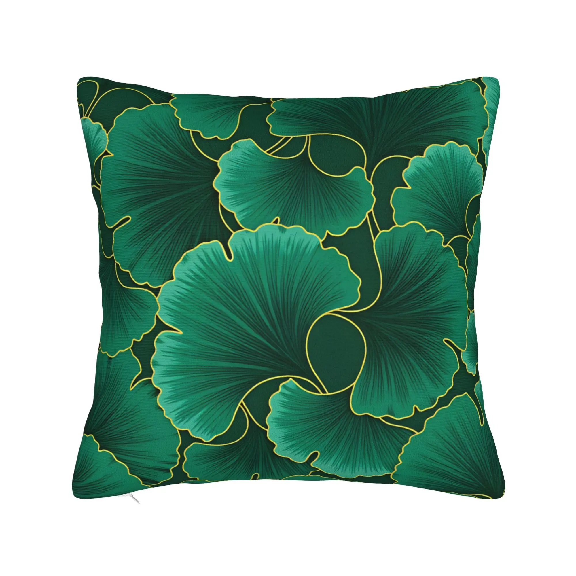 Ginkgo Leaves Pillow Cover  Retro Trendy Pillow Case For Sofa Bedroom Home Decor Soft Pillowcases Birthday Gift