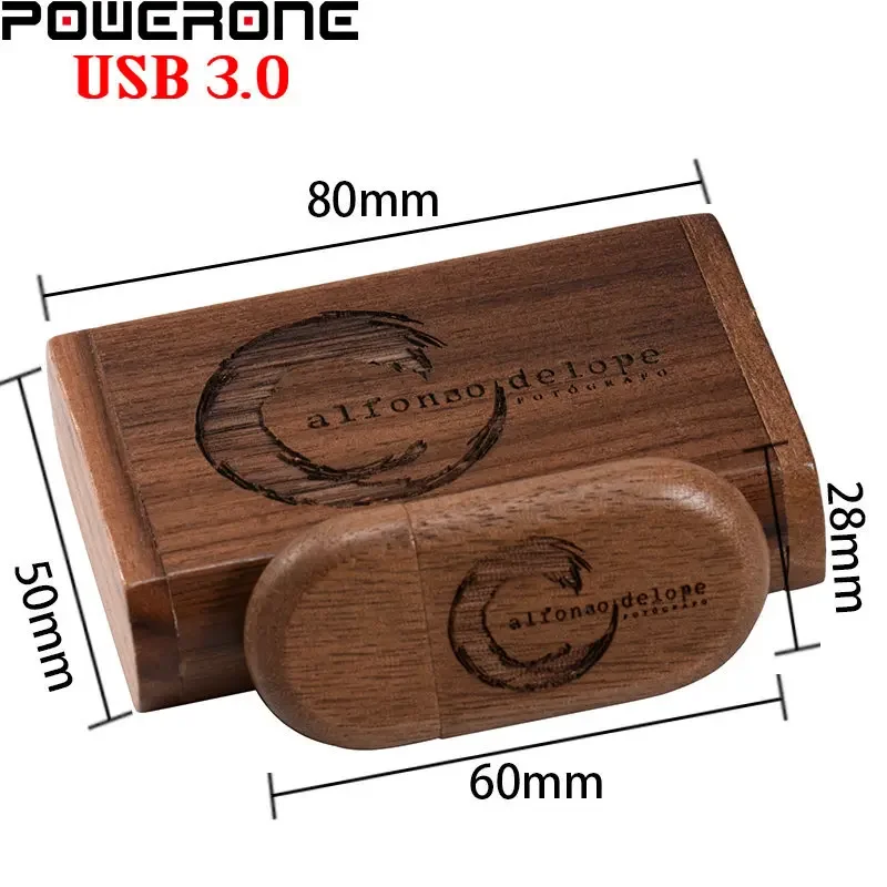 Free Custom Logo USB 3.0 Flash Drives 128GB Wedding Gift Memory Stick 64GB Wood with Box Pen Drive 32GB High Speed Pendrive 16GB