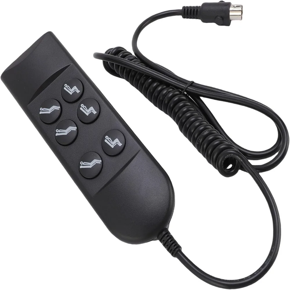 6 Button Power Recliner Controller 2 Motor Support 5 Pin Connector Lift Chair Remote Extension Cable Compatible