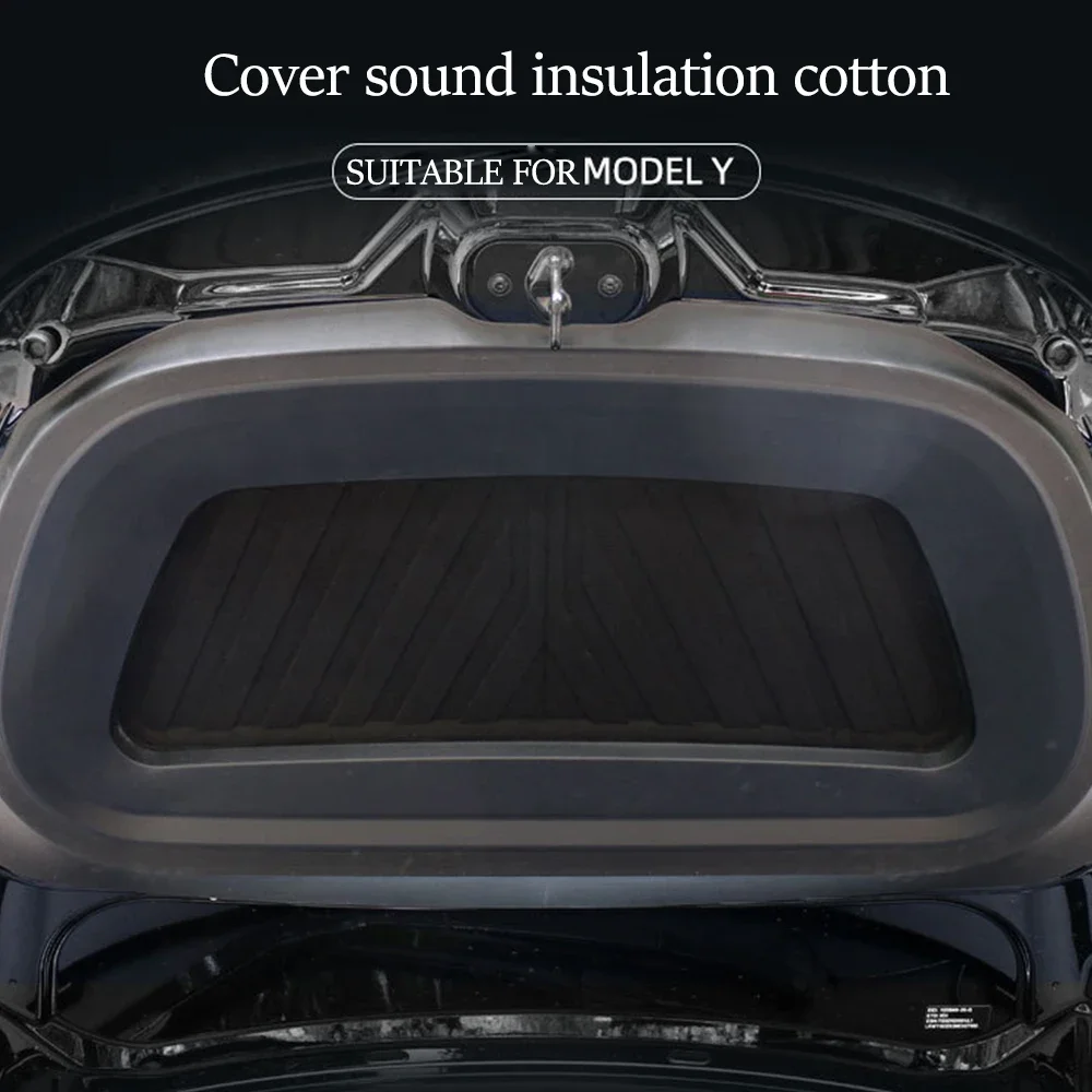 For Tesla Model Y Front Engine Hood Noise Reduction Mat Soundproof Cotton Pad Deadening Protective Cover 2018-2024