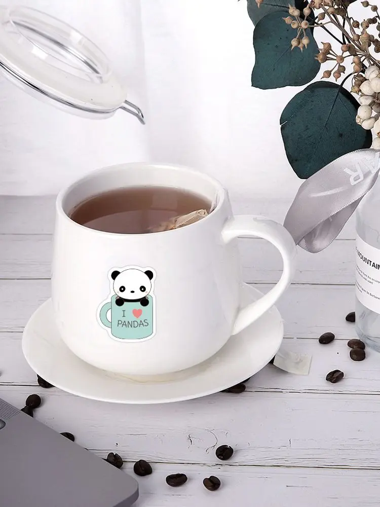 10/30/10/30/60PCS Fun Panda Cute Stickers Rich Patterns Hand-Painted Decoration Handmade Collage Stationery Graffiti Stickers