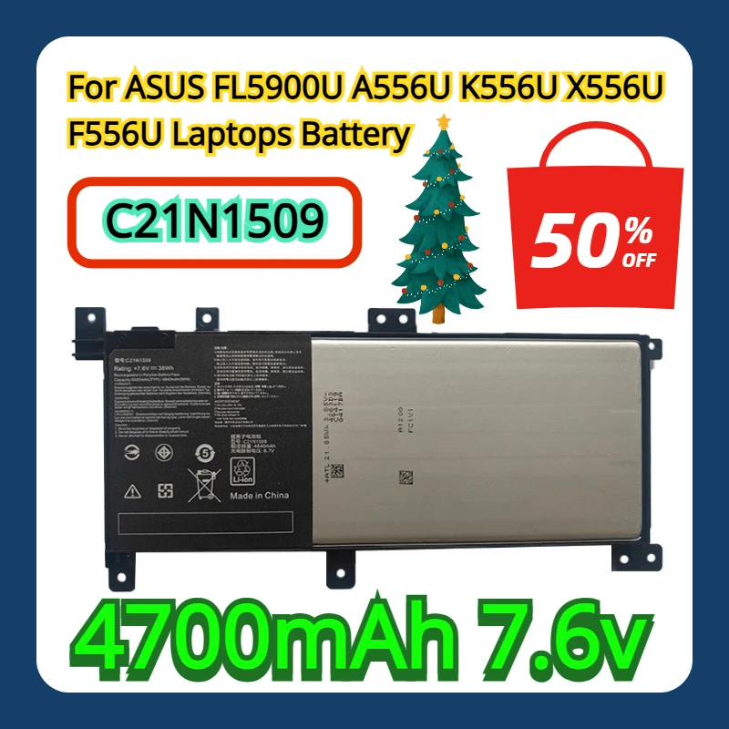 

For ASUS C21N1509 FL5900U A556U K556U X556U F556U Laptops Battery