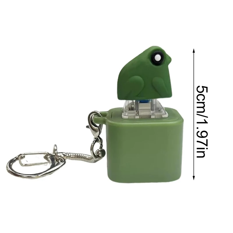 Croaking Frog Fidget Pendant Keychain With Colorful Lights Rechargeable Stress Reliever view 6
