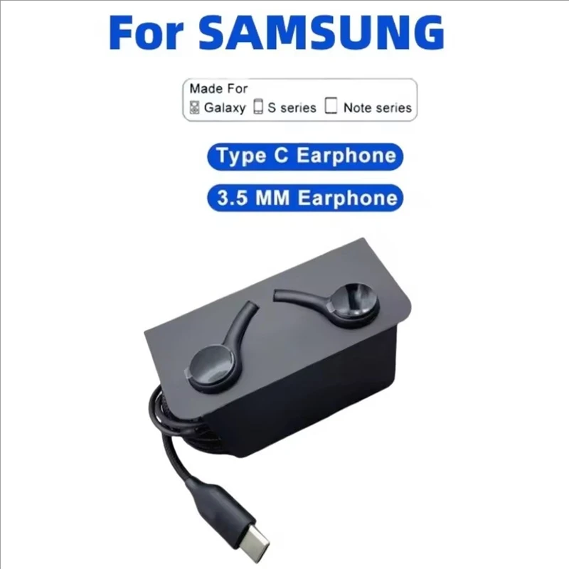 Original Type C Wired Earphone For Samsung Galaxy S23 S21 S22 Ultra Plus 3.5 mm Earbuds Headphones A54 A34 A53 A53 Accessories