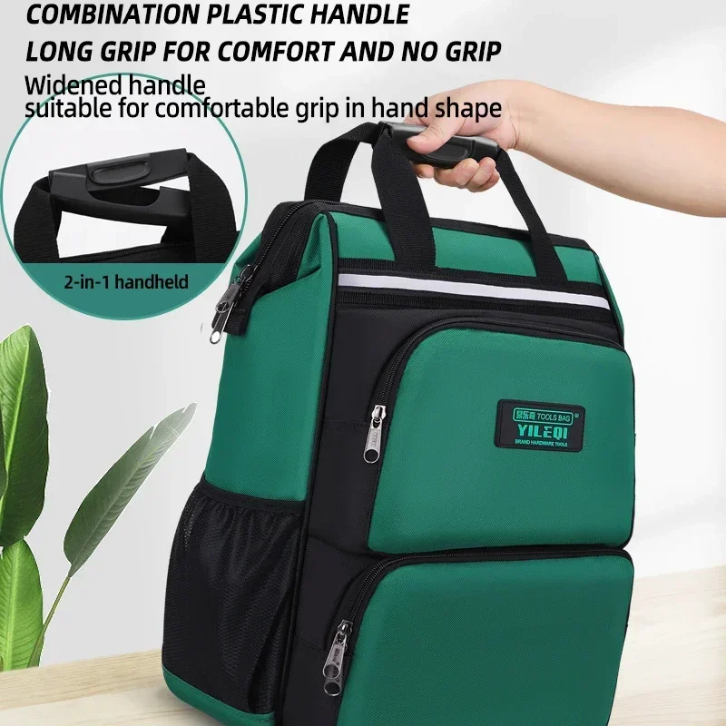 1 PC Shoulder Toolkit Portable Multifunctional Sturdy Canvas Thickened Tool Backpack Oxford Cloth Storage Bag