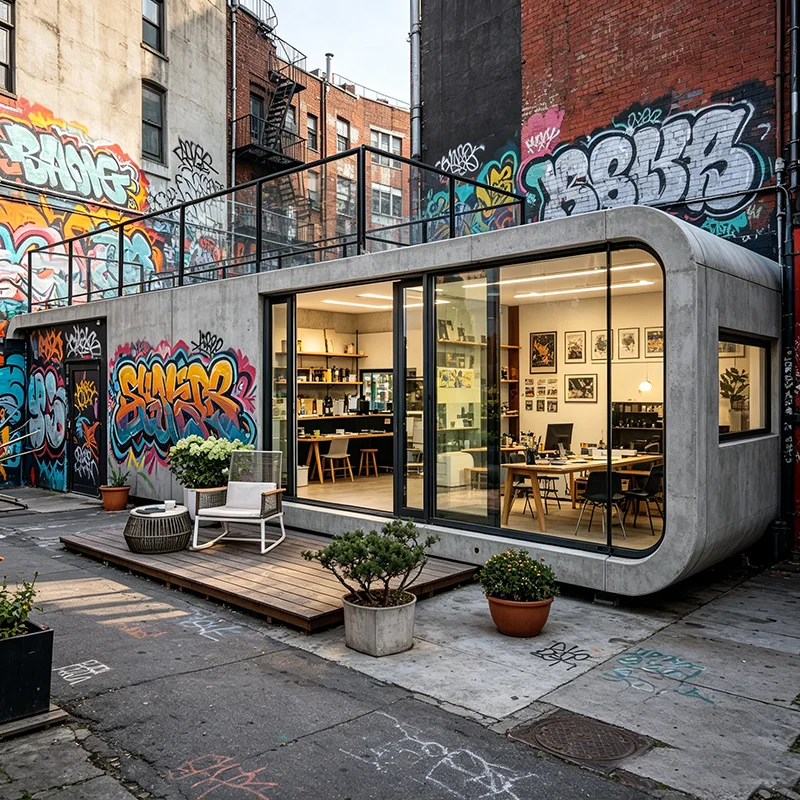 20ft 30ft 40ft Foldable Expandable Container House Mobile Workshop Cabin Insulated Portable Modular Unit For Small Business