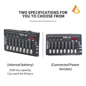 وحدة تحكم ضوئية صغيرة لتعتيم المسرح ، وحدة تحكم DMX ، أصوات DJ ، أضواء الحفلات ، عرض الألعاب النارية ، DMX-48 أفضل 10 تأثير حريق للمبيعات للعرض - No4