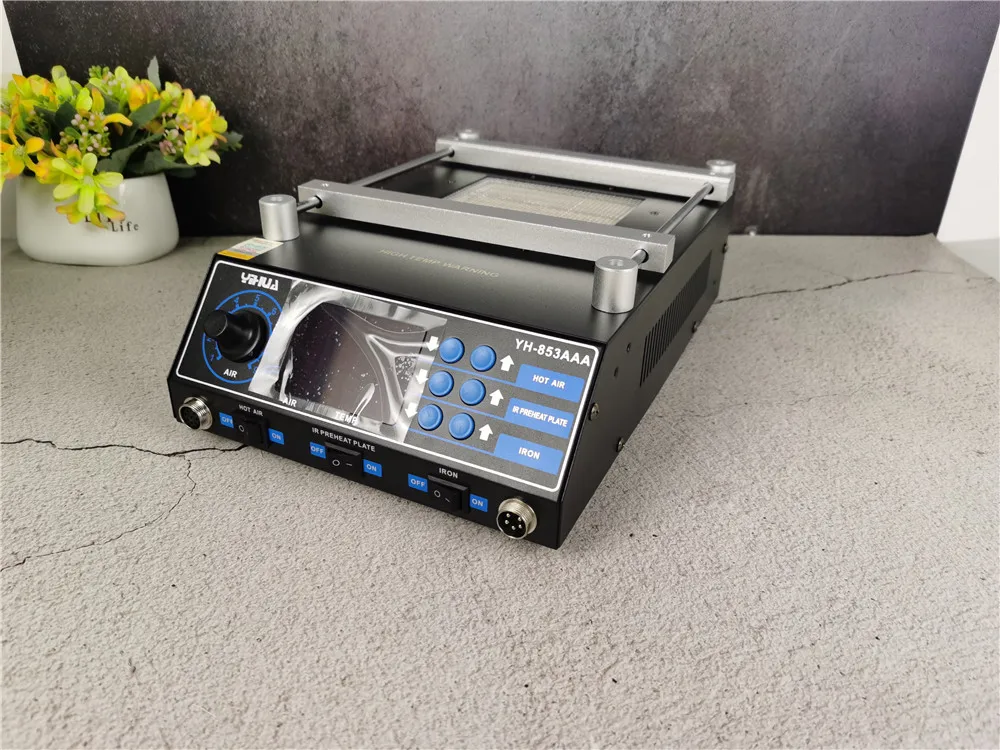 YIHUA 853AAA 1350W lutownica gorąca wiatrówka stacja lutownicza stacja lutownicza BGA stacja lutownicza stacja podgrzewania wstępnego PCB