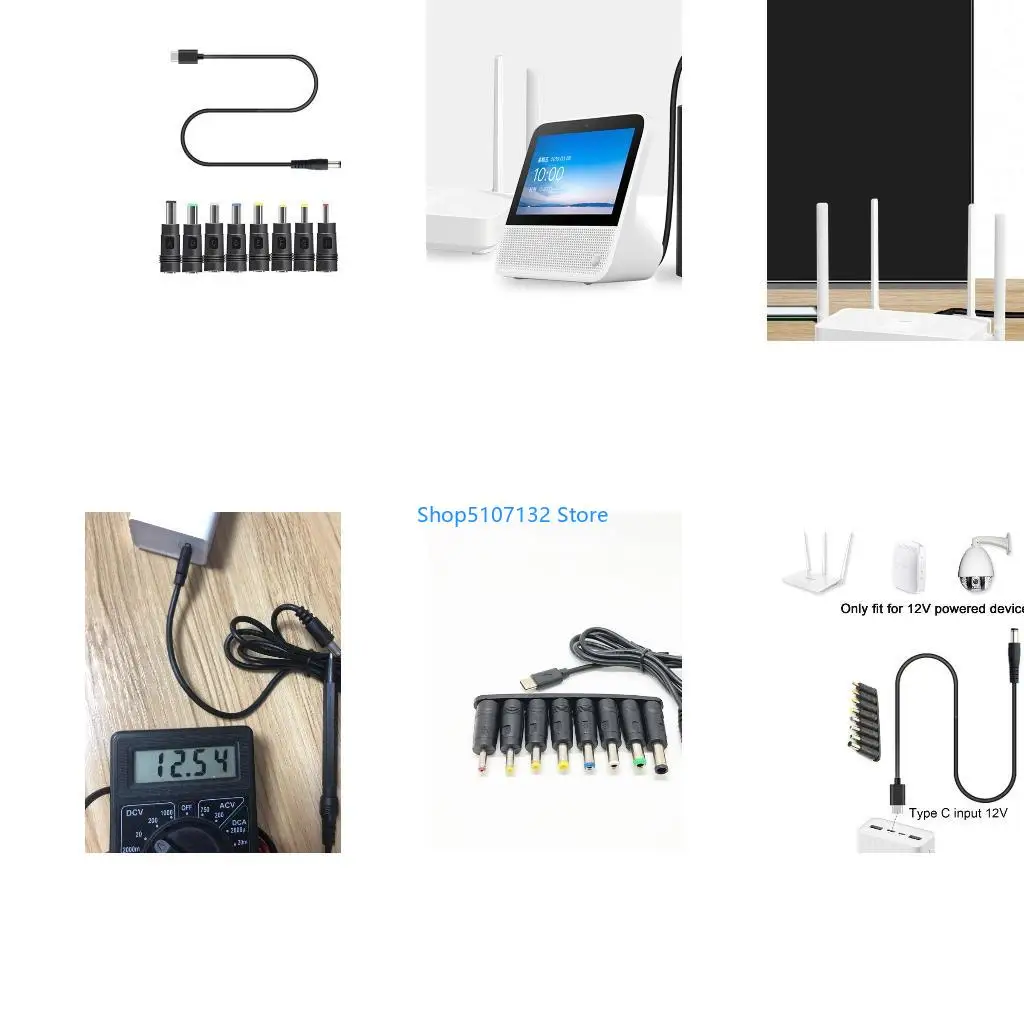 87HD 65W USB C Type C PD to 12V 3.5 4.8 5.5mm Power Cable 39'' Length for Speaker