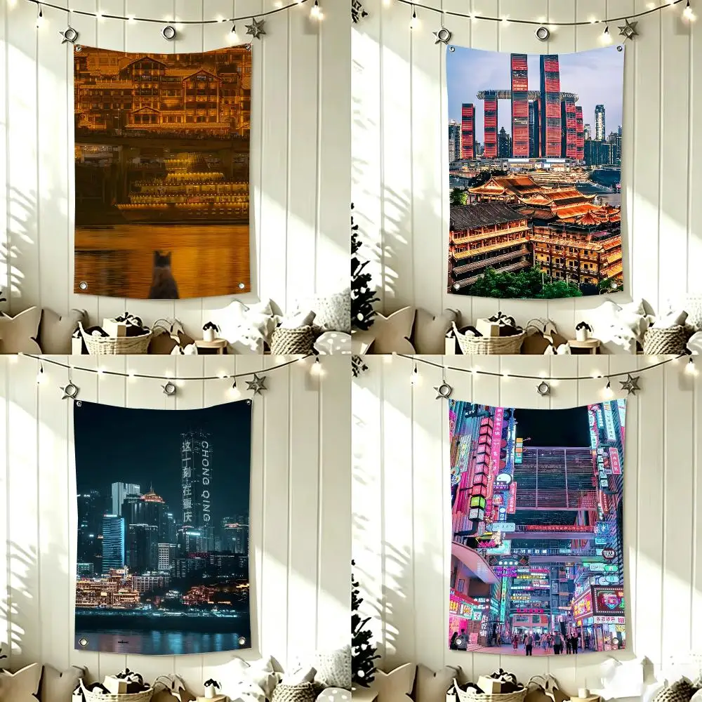 ChongQing City Flags Home Decor Wall Hanging Vertical Flags Indoor Outdoor
