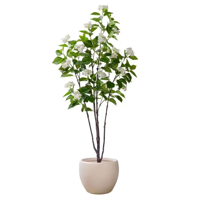 Large-scale simulated plant hydrangea tree potted plant wholesale indoor living room ornament