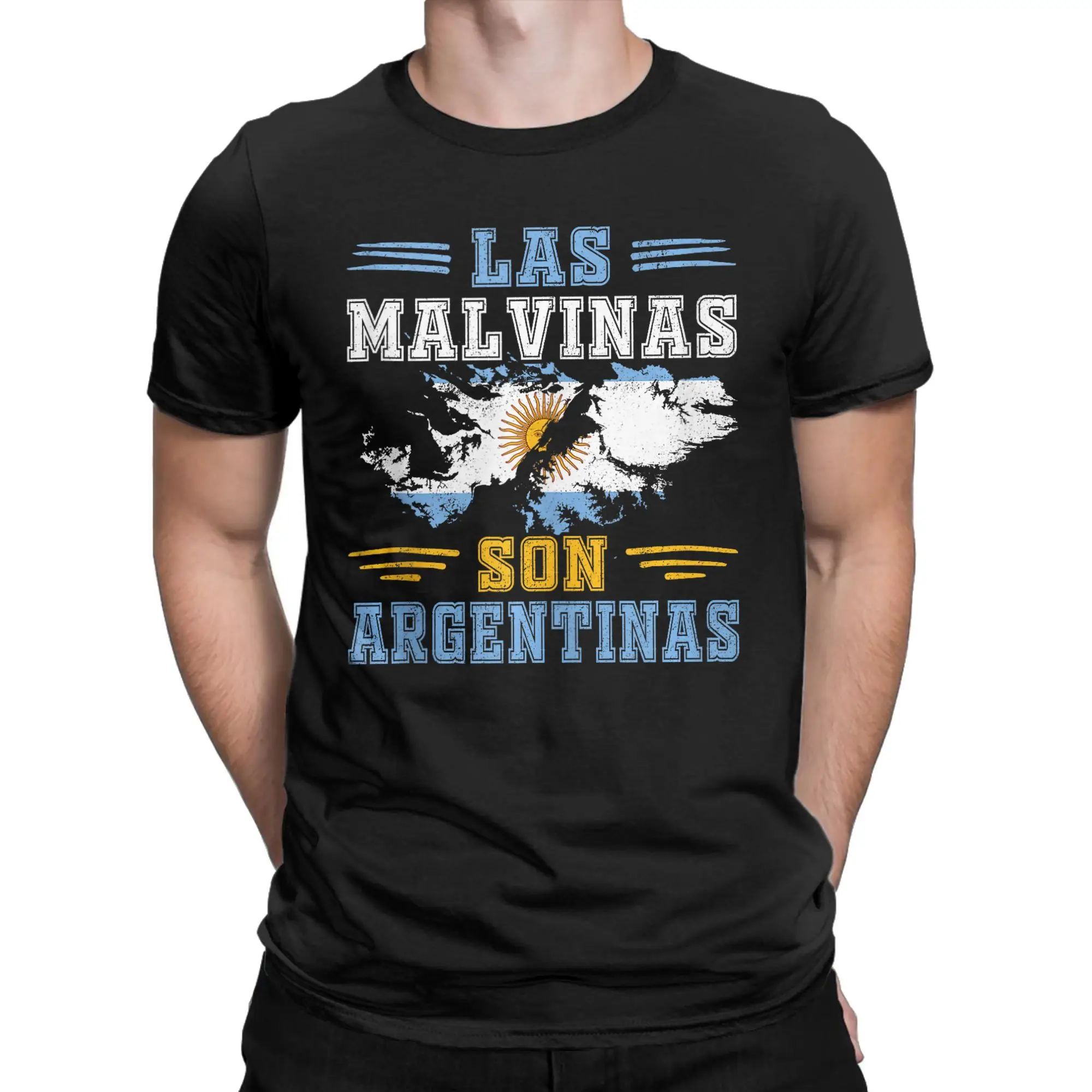 Las Malvinas Son Argentinas Argentinian Latino Immigrants T Shirt Summer  T-Shirts For Men's Tee Shirt Short-Sleeved Clothing